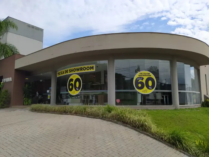Adesivo promocional de vitrine, para loja de móveis e decoração